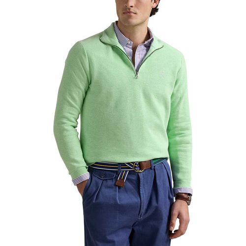 Polo Ralph Lauren Mesh-Knit Cotton Quarter-Zip Sweater